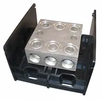 MERSEN Power Distribution Block: Open, Lug, Lug, 2 AWG – 600 kcmil For Line Side Wire Sizes (MPN MPDB69331)