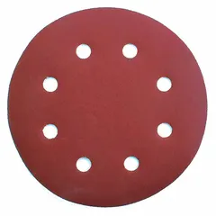Coated abrasive disc for drywall sanders, 7 in diameter, 400 grit, with cloth backing and hook-and-loop attachment. Suitable for final sanding of drywall surfaces to prepare for painting. Sold in a 10-pack.