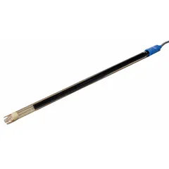 pH electrode with a round epoxy body and single junction. Range 0 to 14 pH. BNC connection with 0.76 m cable. 1/2 in overall diameter. Suitable for general-purpose pH measurement in aqueous solutions.