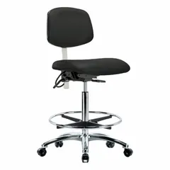 Vinyl ESD & Cleanroom Task Chair, Armless, ISO 5, Aluminum Base