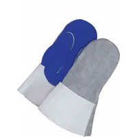 Welding Mitts: Wing Thumb, Gauntlet Cuff, Premium, Gray Cowhide, One Size Glove Size, 1 PR (MPN 64-1-666B-F)