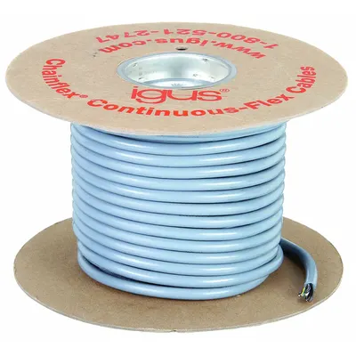 CHAINFLEX Control Cable: 18 AWG Conductor Size, 5 Conductors, PVC, 25 ft - Continuous Flexing Exposed Run Tray Cables