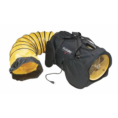 ALLEGRO Confined Space Fan: 120 V AC, 12 in Duct Dia, 1/2 hp Horsepower - Axial Blower & Ducting Combination Units