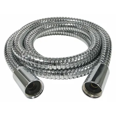 KOHLER Shower Hose: Metal, Polished Chrome Finish, 1/2 in Connection Size - Flexible Hoses for Handheld Showerheads