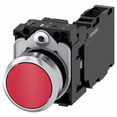 Siemens Flush Push Button Operator: Non-Illuminated, Flush Profile, Non-Metallic - Flush-Mount Push Buttons