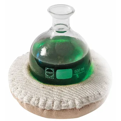 BRISKHEAT Heating Mantle: 1 L Capacity, 380 W Watt - Max, Fiberglass Cloth - Cloth-Housed Lower Hemispherical Heating Mantles