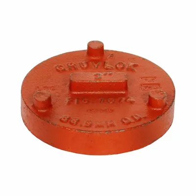 GRUVLOK Cap, 12 in, Ductile Iron, 1 1/2 in Overall Length - Grooved Pipe Fittings