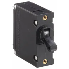 Panel Mount Circuit Breaker: 10 A Amps, 250/277V AC, 80V DC, Threaded Insert, 2.03 in Dp (MPN AA1-B0-34-610 -5D1-C). Key specifications — Terminal Connection: #10-32 Screw; AC Voltage Rating: 250/277V AC; DC Voltage Rating: 80V DC; Mounting Type: Threaded Insert.