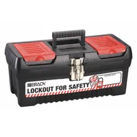 BRADY Lockout Tool Box: No Padlocks, Black/Red (MPN 105906)