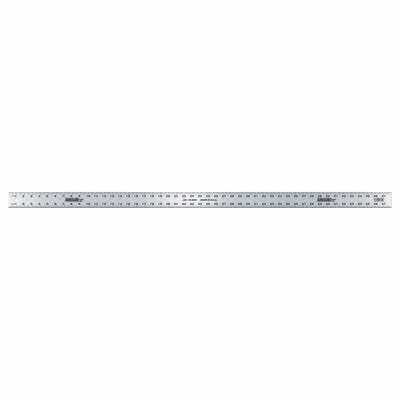 JOHNSON LEVEL Straight Edge: J48, 48 in, 0.13 in Thick, 1/16 in, Anodized, Black, Semi-Flex - Aluminum Rulers