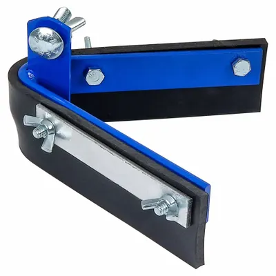 KRAFT TOOL Crack Squeegee Head: Pull/Push, V, Steel, Neoprene - Asphalt Squeegees & Rakes