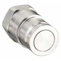 PARKER Hydraulic Quick Connect Hose Coupling: 3/8 in Coupling Size, 316 Stainless Steel, Nitrile (MPN S71-3N6-6F)