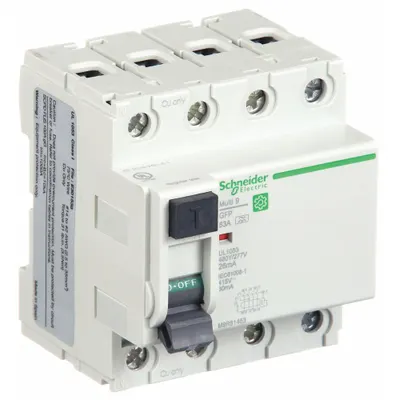 IEC Supplementary Protector: 63 A Amps, 240V AC, 26 mA Rated Residual Current - UL1053 DIN Rail-Mount Ground Fault Protectors
