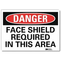 Danger Sign: Reflective Sheeting, Adhesive Sign Mounting, 10 in x 14 in Nominal Sign Size (MPN U3-1456-RD_14X10)