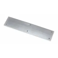ROCKWOOD Door Push Plate: 3 1/2 in Wd, 15 in Ht, Stainless Steel (MPN 73B.32D316)