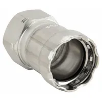 VIEGA MEGAPRESS Crimp Adapter Fitting: 1 in Pipe x 1 in Pipe Size, Press-fit x FNPT, EPDM (MPN 90270)
