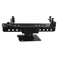 This fixed television mount is constructed from steel with a powder-coated black finish. It supports televisions up to 250 lb and is designed for wall mounting in commercial or residential settings where a stationary, low-profile installation is required.
