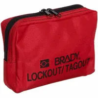 BRADY Lockout Pouch: No Padlocks, Pouch, Black/Red (MPN 51172)