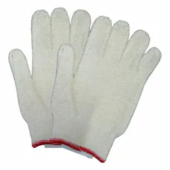 These uncoated knit gloves are made of cotton in a beige color, providing basic hand protection for light-duty tasks. Rated for a maximum temperature of 250°F, they are suitable for applications such as assembly, inspection, or material handling where thermal resistance is needed. The cotton knit material offers comfort and dexterity.