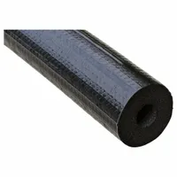 Pipe Insulation Tube: Tube, 1 in Thick, 1 3/8 in ID, 6 ft, Buna-N Rubber, Unslit, 7.2 R-Value, Black (MPN 6RSR100138)