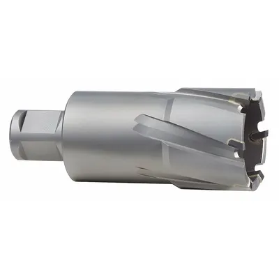 MILWAUKEE Annular Cutter: 1 9/16 in Cutter Dia, 2 in Max Cutting Dp, Bright, Carbide - Carbide-Tipped Annular Cutters for Toughest Materials