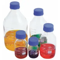 APPROVED VENDOR Media Bottle: 100 mL, Screw-On, GL-45, 100 mm, Colorless, Drip-Free Ring, Attached (MPN BM0100)
