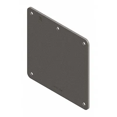 HOFFMAN Wireway Closure Plate: 4 in Wd, 4 in Ht, 5 3/8 in Lg, Steel - End Caps for Dust-Tight Wireways