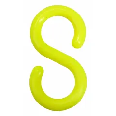 S-Hook for Plastic Chain Barrier, Yellow, 2 13/16 in L, 1 1/2 in W