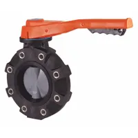 HAYWARD Butterfly Valve: 4 in Pipe Size, Concentric, 150 psi Max. Pressure (CWP), Lug, 8 Bolt Holes (MPN BYV44040A0NLI00)