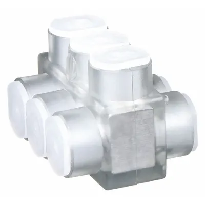 BURNDY Multitap Connector: 3 Port, Double-Sided Entry, 14 AWG – 2/0 AWG Wire Size - Dry-Location Double-Sided Entry Multitap Connectors