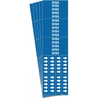 Pipe Marker: Oxygen, Blue, White, Fits 3/4 in and Smaller Pipe O.D., 3 Pipe Markers, 5 PK (MPN 7211-3C-PK)