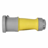 LEVITON Pin and Sleeve Connector: Yellow, 125/250V AC, Three Phase, 100 A, 3 Pole, 4 Wire (MPN M4100C12WLEV)