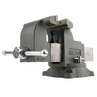 WILTON Combination Vise: Std Duty, Enclosed, 4 in Jaw Face Wd, 4 in Max Jaw Opening - Combination Bench & Pipe Vises