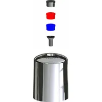 Faucet Handle: Chicago Faucets, For Manual Faucets Series, Push Button Handle, Metal (MPN 765-PSHJKCP)