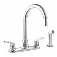 AMERICAN STANDARD Gooseneck Kitchen Faucet: Colony Pro, Metal, Widespread, Deck, 4 Mounting Holes (MPN 7074551.002)