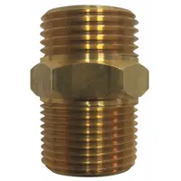 SANI-LAV Hose to Pipe Adapter: Brass, Brass, 1 5/8 in Overall Lg, 3/4 in Inlet Connection Size, GHT (MPN H26)