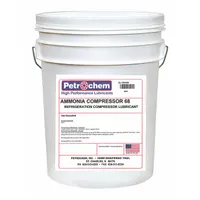 PETROCHEM Compressor Oil: 5 gal, Pail, 20 SAE Grade, 68 ISO Viscosity Grade, 98 Viscosity Index (MPN AMMONIA COMPRESSOR 68-005)