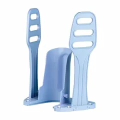 This DMI sock aid is a plastic dressing aid designed to assist individuals in putting on socks without bending or reaching. It measures 12 inches in height, 8 1/4 inches in length, and 17 inches in width. The device is purple and contains latex. Suitable for use in healthcare, rehabilitation, and home care settings for patients with limited mobility or during post-surgery recovery.