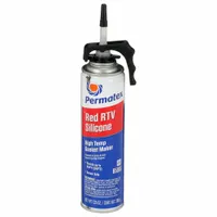 PERMATEX RTV Gasket Maker: Clear RTV Silicone Adhesive Sealant, 7.25 oz, Pressurized Can w Trigger (MPN 85915)
