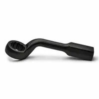 WRIGHT Striking Wrench: Steel, Black, 80 mm Head Size, 419 1/10 mm Overall Lg, 45° Head Offset Angle (MPN 19-80MM)