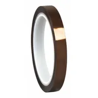 Polyimide film tape with acrylic adhesive, amber color, 5 yards length, 3 mil thickness, rated for 600 V. Used for insulating and protecting electrical components in high-temperature environments such as motors, transformers, and circuit boards