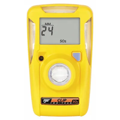 HONEYWELL BW Clip Single-Gas Detector, Sulfur Dioxide, Yellow, Lithium Battery - Single Gas Detectors
