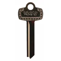 Key Blank: Compatible with Schlage Locks, J Keyway Type, 7 Pins, Metal, Nickel Plated (MPN 35-310JB-50)