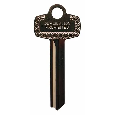 SCHLAGE Key Blank: Compatible with Schlage Locks, J Keyway Type, 7 Pins, Metal - Door Lock Key Blanks