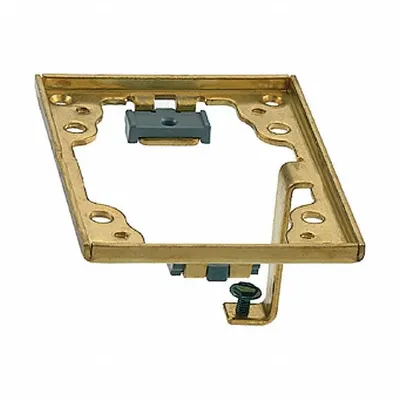 HUBBELL WIRING DEVICE-KELLEMS Cover Flange: Rectangular, Brass, Hubbell - Flanges and Trim Rings for Floor Boxes