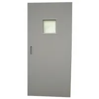 Vision Light Steel Door with Glass: Square Window, 90 min Fire Rating, 80 in Door Opening Ht, Steel (MPN CHMD X VL28 68 X MORT-CE-18ga-WG)