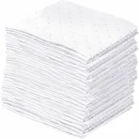 BRADY SPC ABSORBENTS Sorbent Pad: 19 7/8 oz Volume Absorbed Per Pad, Polypropylene, White, 200 PK (MPN SRPO200)