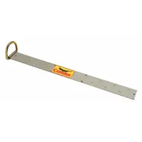CONDOR Roof Anchor: 310 lb Capacity, For Wood, Inclined Roofs, Swivel D-Ring, 0 Clamps, 19 in Lg