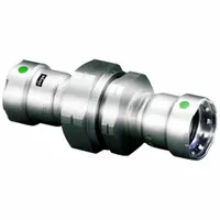 VIEGA MEGAPRESS Crimp Union Fitting: 1 1/4 in Pipe x 1 1/4 in Pipe Size, Press-fit x Press-fit, EPDM (MPN 90925)