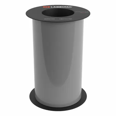 CREATIVE SAFETY SUPPLY LabelTac 9 Standard Supply: 9 in x 75 ft, Vinyl, Gray (Gloss) - LabelTac Thermal Transfer Continuous Label Rolls